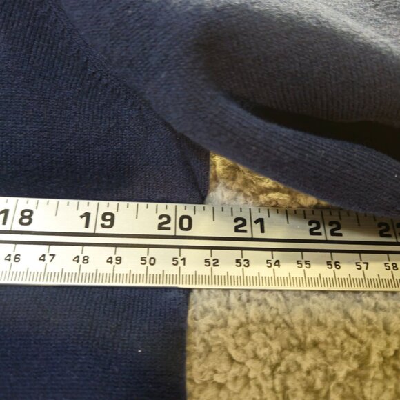 Vince Camuto Womens Classic Navy Puff Sleeve Sweater With Keyhole Back Size L Co - Picture 12 of 12